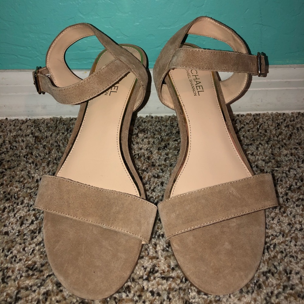 NEVER WORN Michael Kors Suede Heeled Sandals